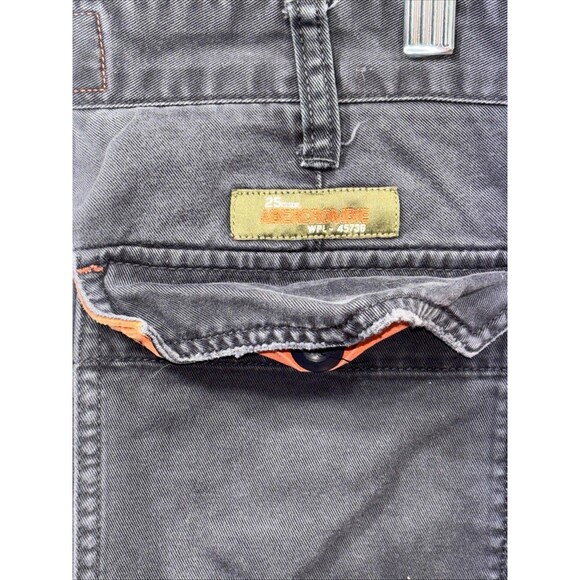 Abercrombie Women's Pants Size 28x30 Navy Blue Cotton Chino Mid Rise Flared Legs - Picture 10 of 16